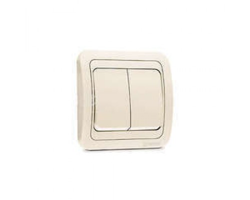 Выключатель 2-кл. СП Mimoza 10А IP20 крем./крем. Makel 25003