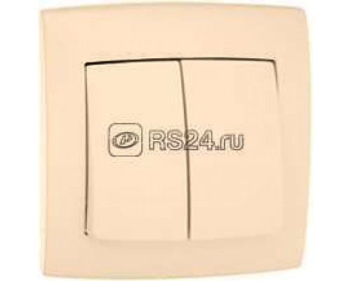 Выключатель 2-кл. СП Елизавета 10А IP20 С56-053 сл. кость Кунцево 6466