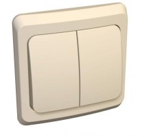 Выключатель 2-кл. СП Этюд 10А IP20 с подсветкой крем. SchE BC10-006K