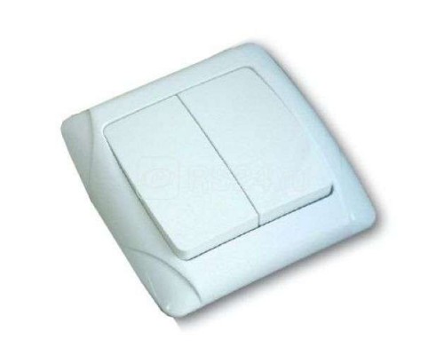Выключатель 2-кл. СП Маргарита 10А IP20 бел. Universal М0023