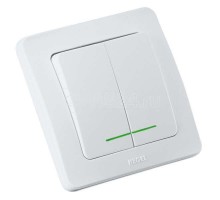 Выключатель 2-кл. СП Мастер 10А IP20 250В с индикацией бел. HEGEL ВС 10-352