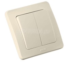 Выключатель 2-кл. СП Мастер 16А IP20 250В сл. кость HEGEL ВС16-351-01