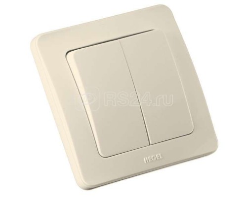 Выключатель 2-кл. СП Мастер 16А IP20 250В сл. кость HEGEL ВС16-351-01