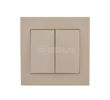 Выключатель 2-кл. СП Рейн IP20 крем. LEZARD 703-0303-101