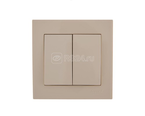 Выключатель 2-кл. СП Рейн IP20 крем. LEZARD 703-0303-101