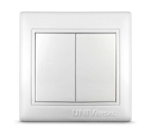 Выключатель 2-кл. СП Севиль 10А IP20 бел. Universal С0023