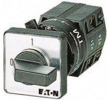 Выключатель 2п Iu=10А 0-1 пол. 90град. 30х30мм перед. креп. TM-1-8291/E EATON 072504