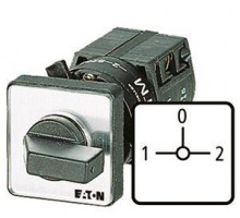 Выключатель 2п Iu=10А пол.1-0-2 90град. 48х48мм перед. креп. TM-2-8219/E EATON 017926