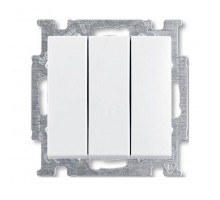 Выключатель 3-кл. 1п СП Basic 55 16А IP20 с клавишей альп. бел. ABB 2CKA001012A2155