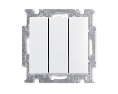 Выключатель 3-кл. 1п СП Basic 55 16А IP20 с клавишей альп. бел. ABB 2CKA001012A2155