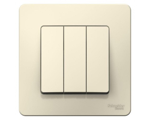 Выключатель 3-кл. СП Blanca 10А IP20 (сх. 1+1+1) 250В молочн. SchE BLNVS100502