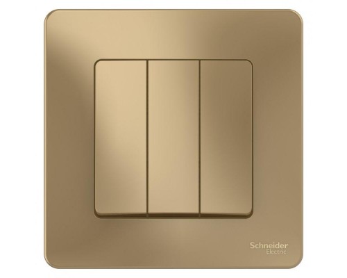 Выключатель 3-кл. СП Blanca 10А IP20 (сх. 1+1+1) 250В титан SchE BLNVS100504