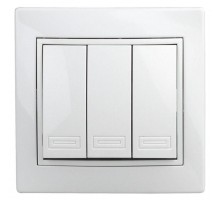 Выключатель 3-кл. СП Plano 10А IP20 1Э-106-01 250В бел. Intro Б0038827