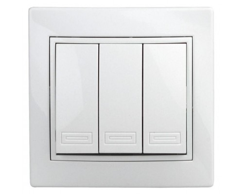 Выключатель 3-кл. СП Plano 10А IP20 1Э-106-01 250В бел. Intro Б0038827