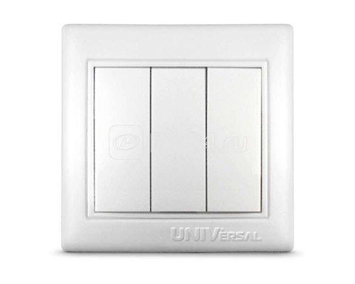 Выключатель 3-кл. СП Севиль 10А IP20 бел. Universal С0043