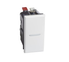 Выключатель аксиальный 1-кл. 1мод. СП Axolute 10А IP20 авт. клеммы бел. Leg BTC HD4001AN