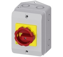 Выключатель аварийный главный 3п IU=16 P/AC-23А AT 400В=7.5кВт IP65 Siemens 3LD20640TB53