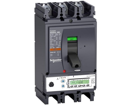 Выключатель авт. 3п MIC6.3E-M 500А NSX630HB2 (100кА при 690В) SchE LV433748
