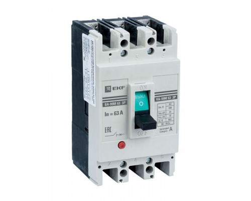 Выключатель автоматический 3п 63/40А 25кА ВА-99М PROxima EKF mccb99-63-40m