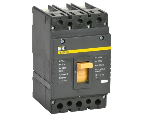 Выключатель автоматический 3п 63А 35кА ВА 88-35 ИЭК SVA30-3-0063