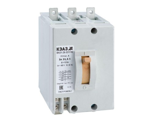 Выключатель автоматический 40А 3Iн ВА21-29В-322810 У3 690В AC НР=220В AC/DC КЭАЗ 280873