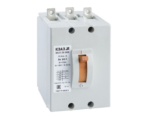 Выключатель автоматический 40А 4Iн ВА21-29-341810 У3 400В AC НР=24В AC/DC КЭАЗ 280887