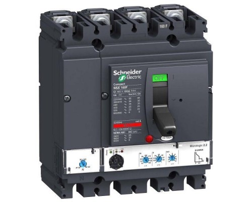 Выключатель автоматический 4п 4т 160А 25кА NSX160F Micrologic 2.2 SchE LV430780