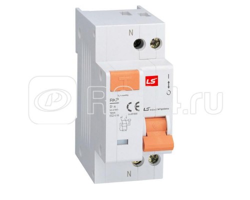 Выключатель автоматический диф. 1P+N B 16А 300мА RKP LSIS 062201338B
