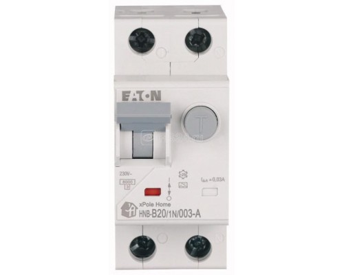 Выключатель автоматический дифференциального тока 1P+N 20А 30мА B A HNB-B20/1N/003-A EATON 195134