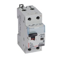 Выключатель автоматический дифференциального тока 2п (1P+N) C 16А 10мА тип AC 6кА DX3 2мод. Leg 410993