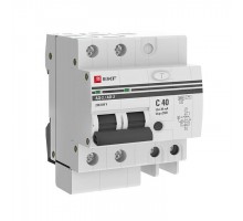 Выключатель автоматический дифференциального тока 2п 4мод. C 40А 30мА тип AC 4.5кА АД-2 PROxima EKF DA2-40-30-pro