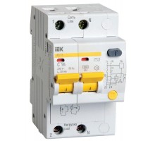 Выключатель автоматический дифференциального тока 2п B 16А 30мА тип A 4.5кА АД-12М ИЭК MAD10-2-016-B-030