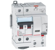 Выключатель автоматический дифференциального тока 2п C 10А 10мА тип AC 6кА DX3 4мод. Leg 411149