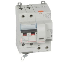 Выключатель автоматический дифференциального тока 2п C 16А 30мА тип AC 6кА DX3 4мод. Leg 411158