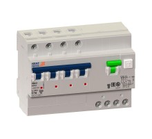 Выключатель автоматический дифференциального тока 4п C 10А 300мА тип A 6кА OptiDin VD63 УХЛ4 КЭАЗ 145736