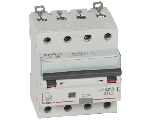 Выключатель автоматический дифференциального тока 4п C 16А 300мА тип AC 6кА DX3 Leg 411205