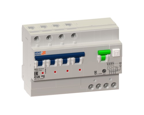 Выключатель автоматический дифференциального тока 4п C 32А 100мА тип A-S 6кА OptiDin VD63 УХЛ4 КЭАЗ 274847