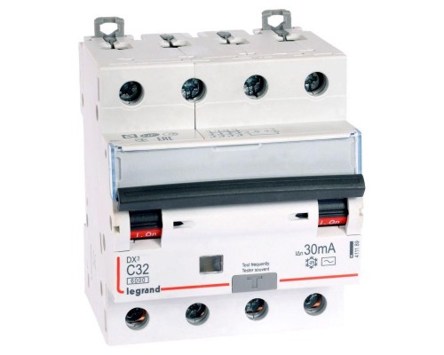 Выключатель автоматический дифференциального тока 4п C 32А 30мА тип AC 6кА DX3 4мод. Leg 411189