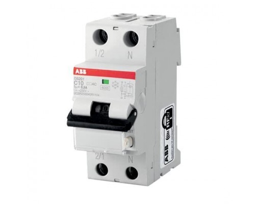 Выключатель автоматический дифференциального тока DS201 L C6 AC30 6А 30мА ABB 2CSR245080R1064