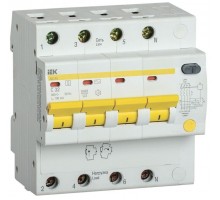Выключатель автоматический дифференциального тока селективный 4п 32А 100мА тип AC АД14S ИЭК MAD13-4-032-C-100