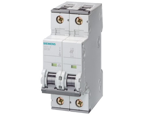 Выключатель автоматический модульный 2п C 4А 10кА 400В Siemens 5SY42047