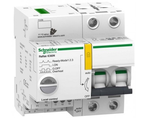 Выключатель автоматический модульный 2п C 63А iC60N REFLEX Ti24 SchE A9C62263