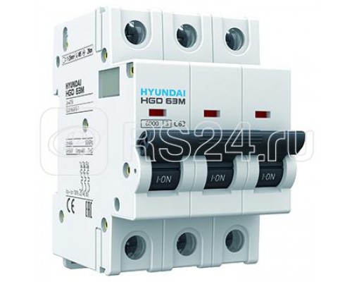 Выключатель автоматический модульный 3п C 16А 6кА HGD63-M 3PMCS0000C 00016 HYUNDAI 13.04.000888