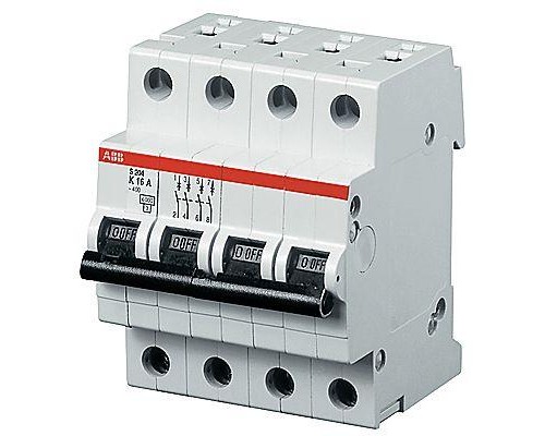 Выключатель автоматический модульный 4п B 63А 6кА S204P B63 ABB 2CDS284001R0635