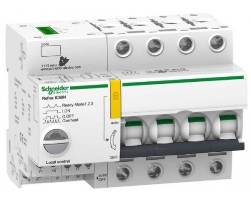 Выключатель автоматический модульный 4п C 40А 10кА iC60N REFLEX Ti24 SchE A9C62440