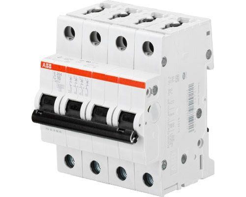Выключатель автоматический модульный 4п C 63А 10кА S204M C63 ABB 2CDS274001R0634