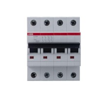 Выключатель автоматический модульный 4п D 63А 6кА S204 D63 ABB 2CDS254001R0631