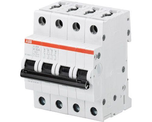 Выключатель автоматический модульный 4п K 16А 10кА S204M K16 ABB 2CDS274001R0467