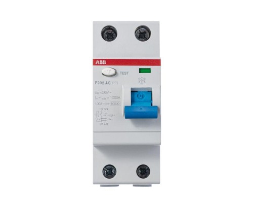 Выключатель диф. тока 2п 100А 300мА тип AC F202 ABB 2CSF202001R3900