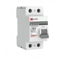Выключатель дифференциального тока (УЗО) 2п 100А 300мА тип AC ВД-100 (электромех.) PROxima EKF elcb-2-100-300-em-pro